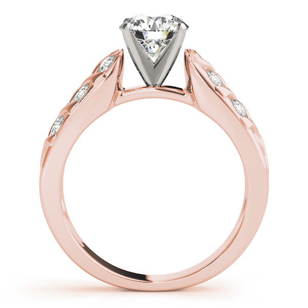 Classic Multi-Row Round Diamond Engagement Ring — 9K/18K Gold & Platinum