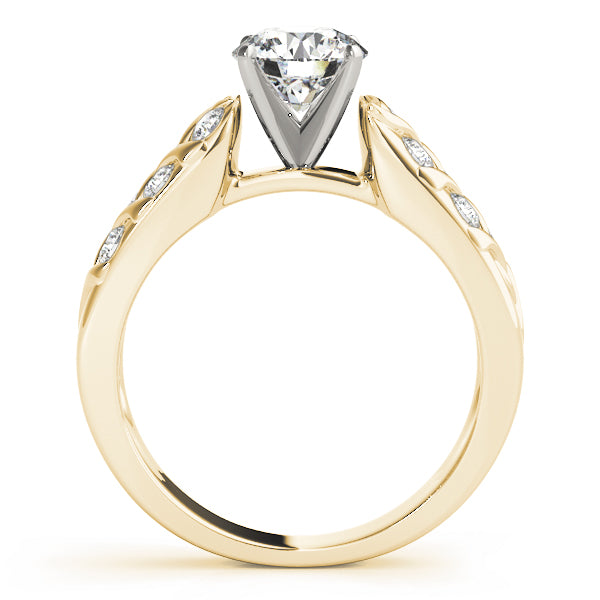 Classic Multi-Row Round Diamond Engagement Ring — 9K/18K Gold & Platinum
