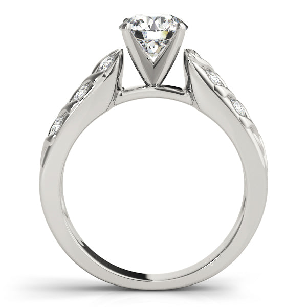 Classic Multi-Row Round Diamond Engagement Ring — 9K/18K Gold & Platinum