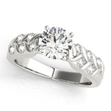 Classic Multi-Row Round Diamond Engagement Ring — 9K/18K Gold & Platinum