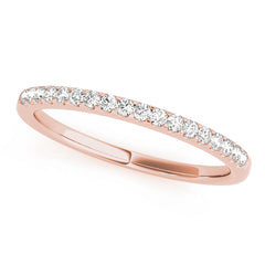 Shared Prong Diamond Half Eternity Ring in Gold & Platinum
