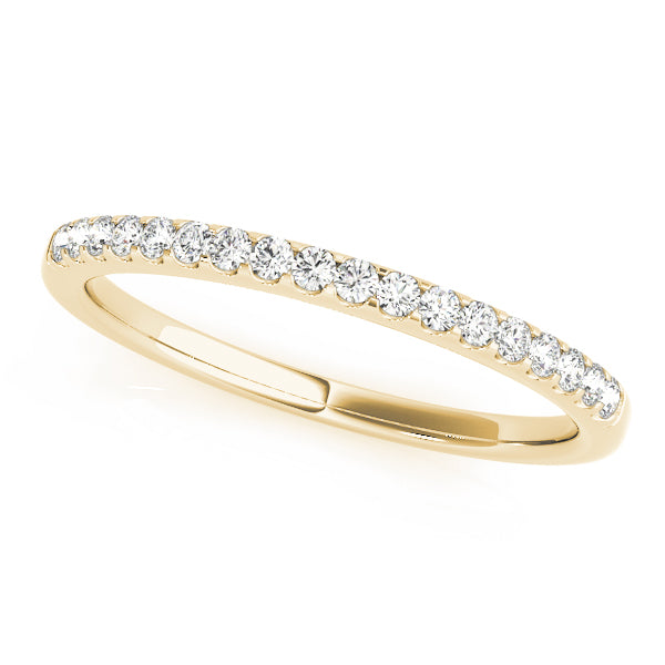 Shared Prong Diamond Half Eternity Ring in Gold & Platinum