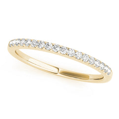 Shared Prong Diamond Half Eternity Ring in Gold & Platinum