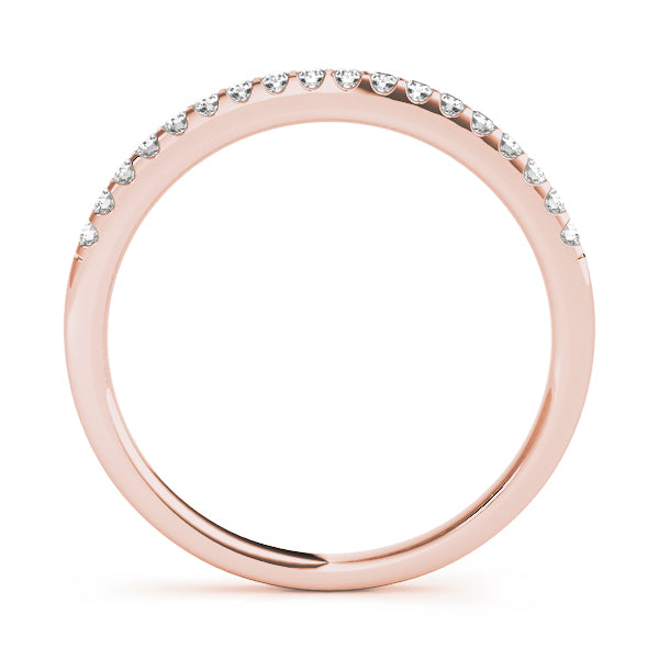 Shared Prong Diamond Half Eternity Ring in Gold & Platinum