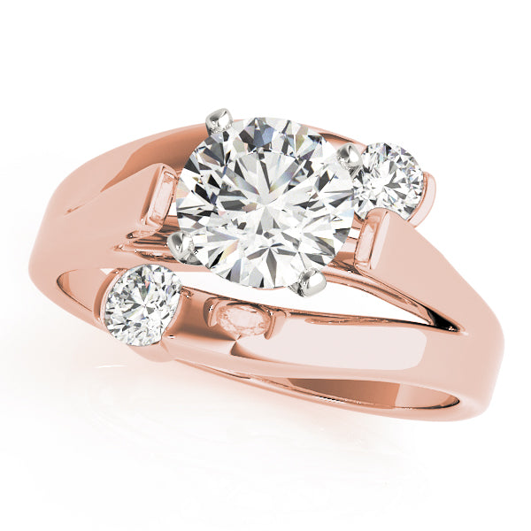 Elegant Solitaires Round Diamond Engagement Ring — 9K/18K Gold & Platinum