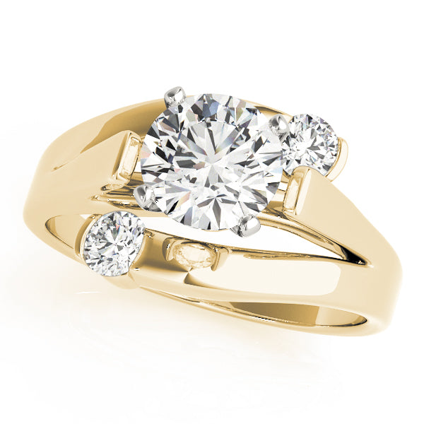 Elegant Solitaires Round Diamond Engagement Ring — 9K/18K Gold & Platinum