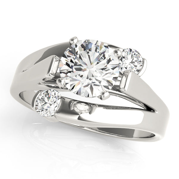 Elegant Solitaires Round Diamond Engagement Ring — 9K/18K Gold & Platinum