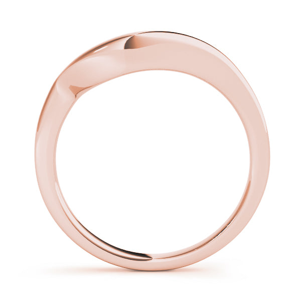 Curved Wedding Gold Band