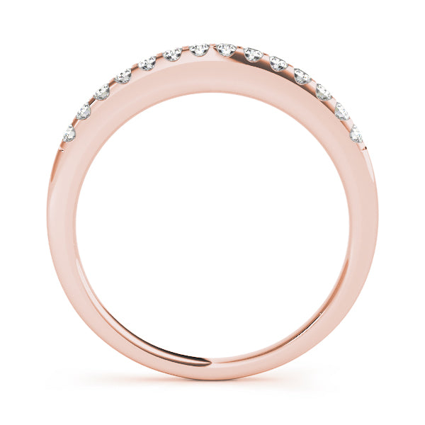 Prong Set Half Eternity Ring in Gold & Platinum