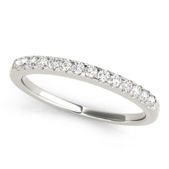 Prong Set Half Eternity Ring in Gold & Platinum
