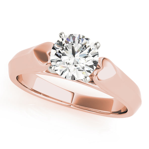 Heirloom Solitaires Round Diamond Engagement Ring — 9K/18K Gold & Platinum