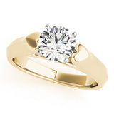 Heirloom Solitaires Round Diamond Engagement Ring — 9K/18K Gold & Platinum