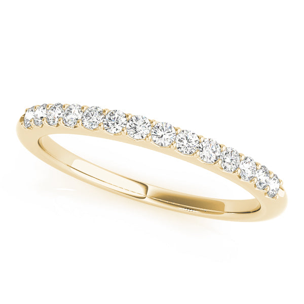 Prong Set Half Eternity Ring in Gold & Platinum