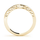Curved Bands Half Eternity Ring in Gold & Platinum