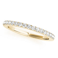 Shared Prong Half Eternity Ring in Gold & Platinum