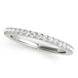 Shared Prong Half Eternity Ring in Gold & Platinum