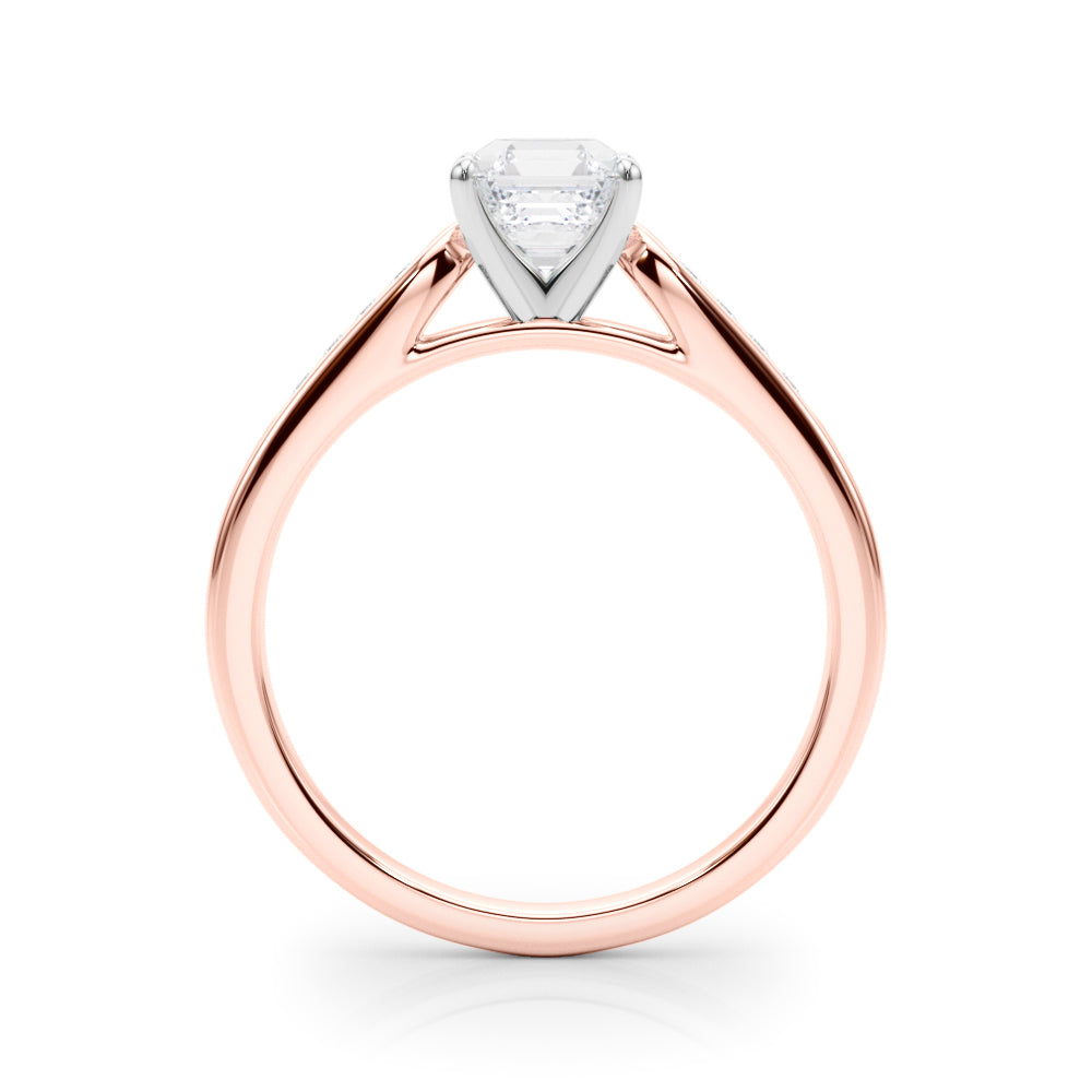 Artisan Channel-Set Round Diamond Engagement Ring — 9K/18K Gold & Platinum