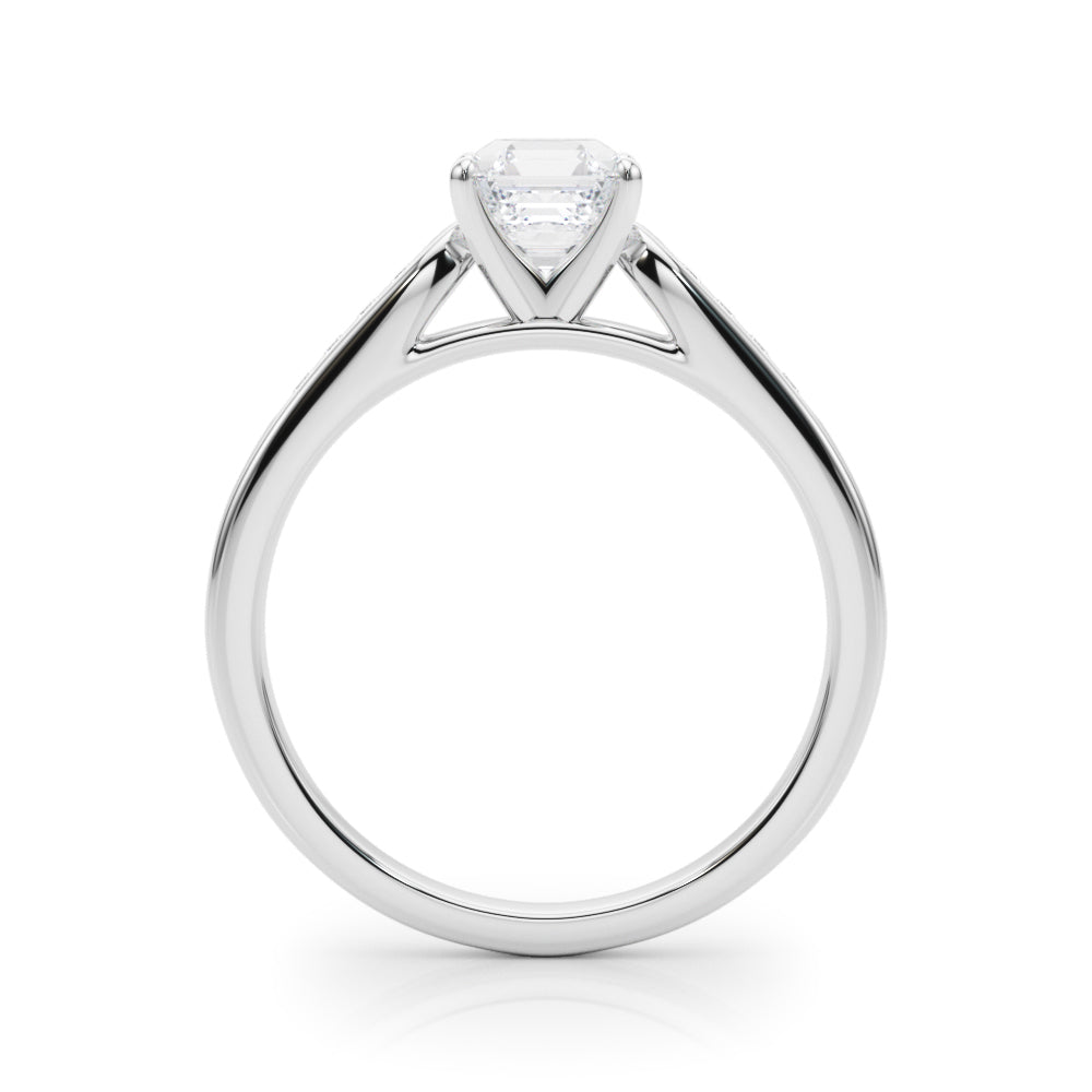 Artisan Channel-Set Round Diamond Engagement Ring — 9K/18K Gold & Platinum