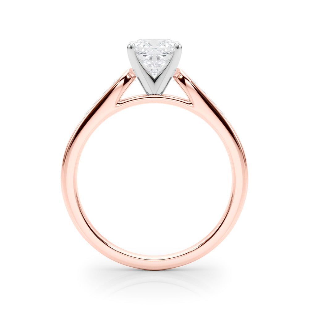 Artisan Channel-Set Round Diamond Engagement Ring — 9K/18K Gold & Platinum