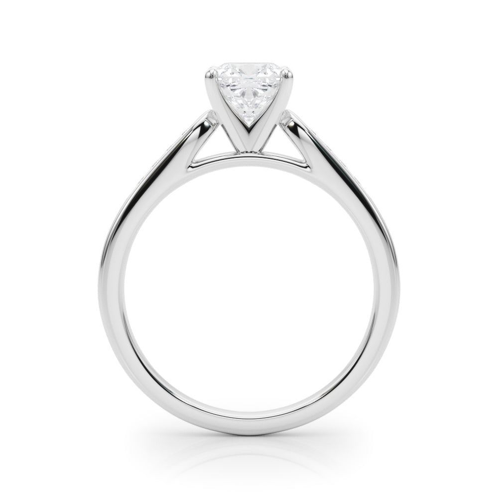 Artisan Channel-Set Round Diamond Engagement Ring — 9K/18K Gold & Platinum
