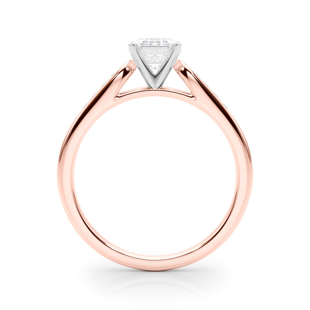 Artisan Channel-Set Round Diamond Engagement Ring — 9K/18K Gold & Platinum