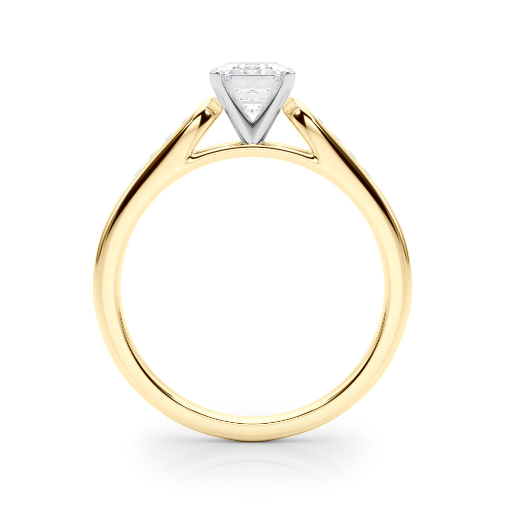 Artisan Channel-Set Round Diamond Engagement Ring — 9K/18K Gold & Platinum