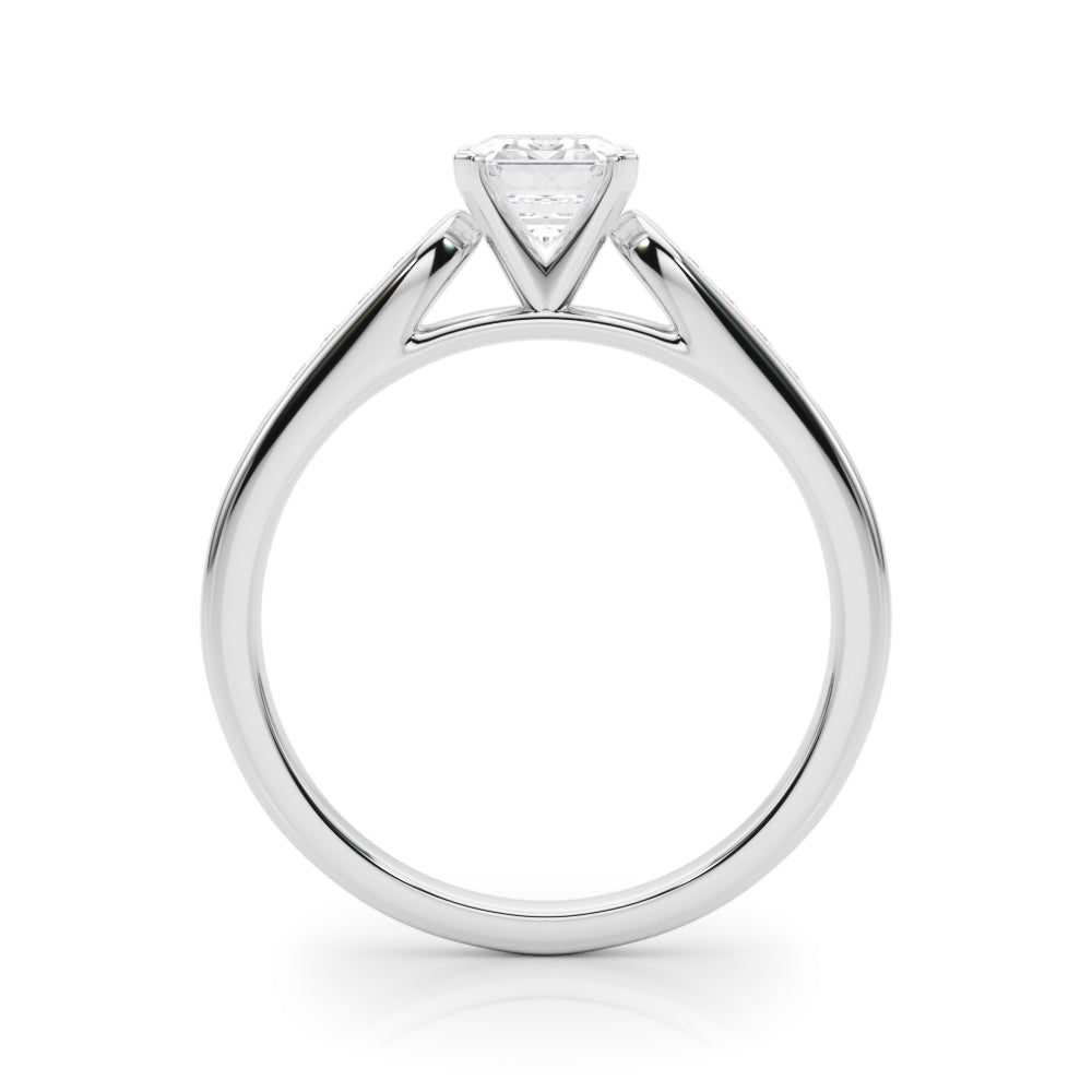 Artisan Channel-Set Round Diamond Engagement Ring — 9K/18K Gold & Platinum