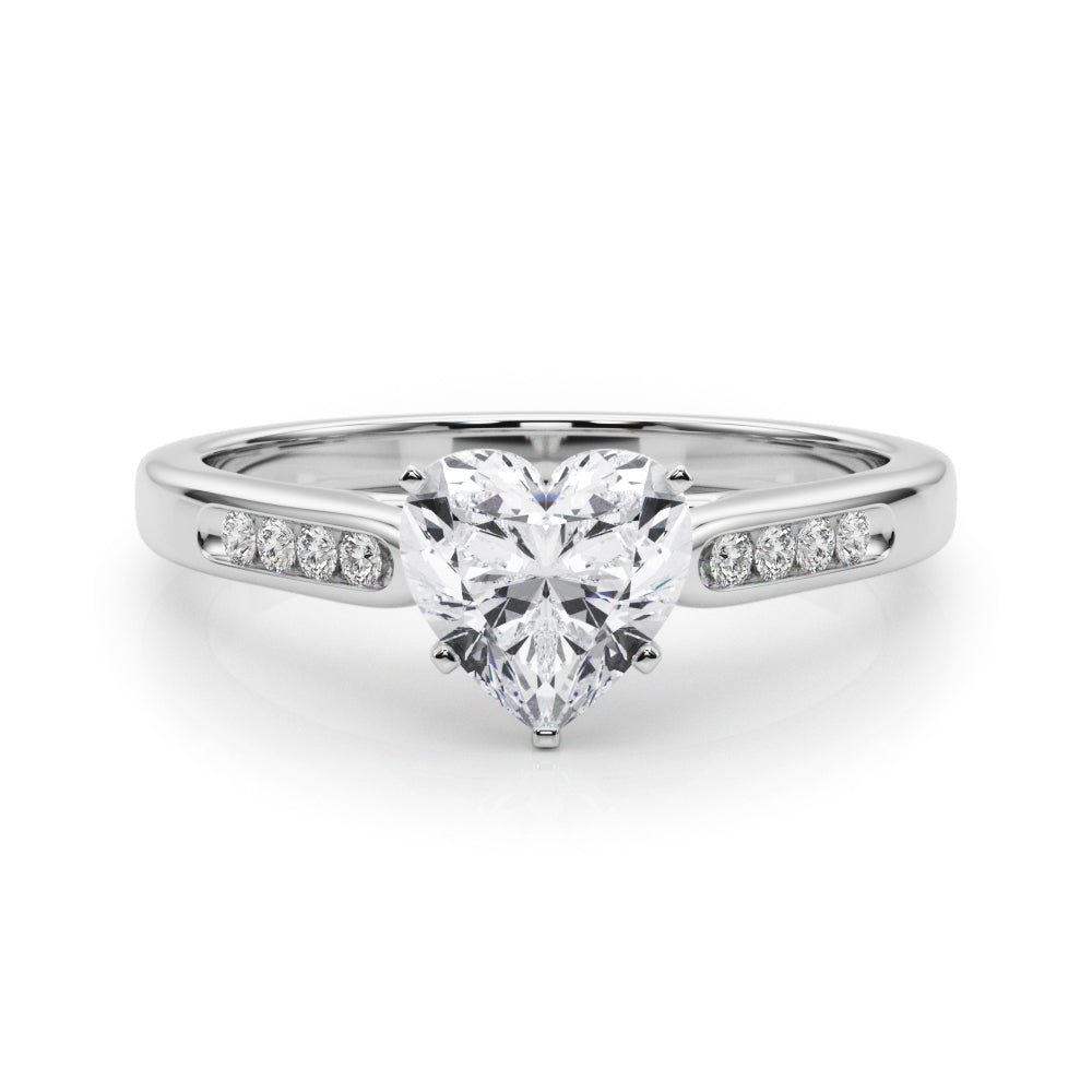 Artisan Channel-Set Round Diamond Engagement Ring — 9K/18K Gold & Platinum