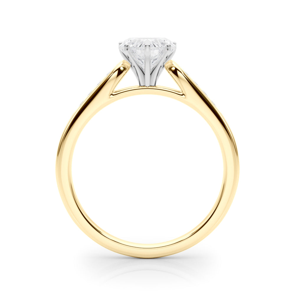Artisan Channel-Set Round Diamond Engagement Ring — 9K/18K Gold & Platinum