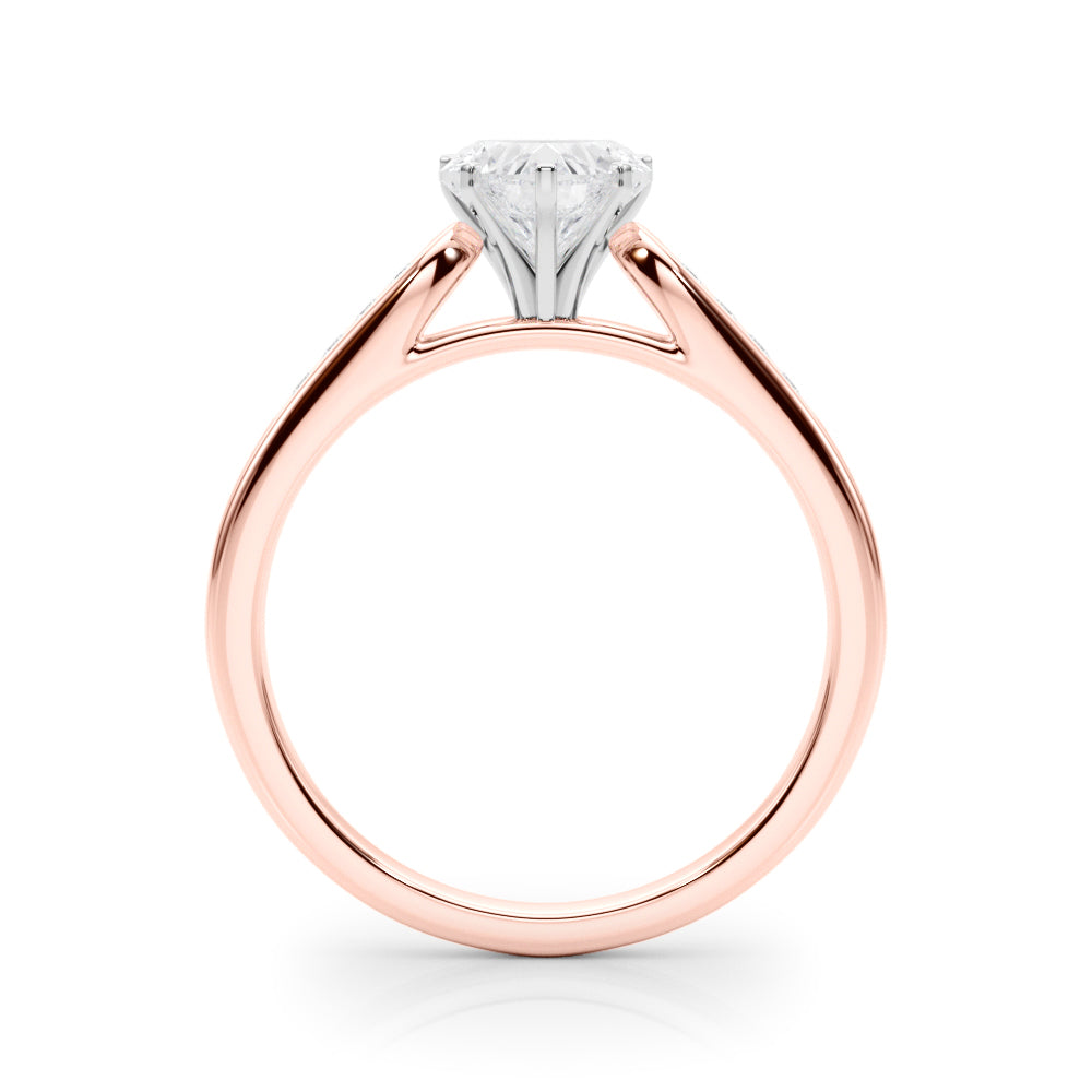 Artisan Channel-Set Round Diamond Engagement Ring — 9K/18K Gold & Platinum
