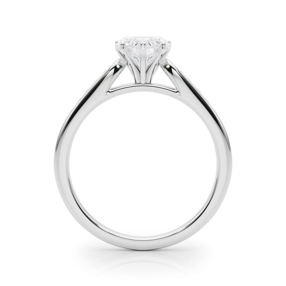 Artisan Channel-Set Round Diamond Engagement Ring — 9K/18K Gold & Platinum