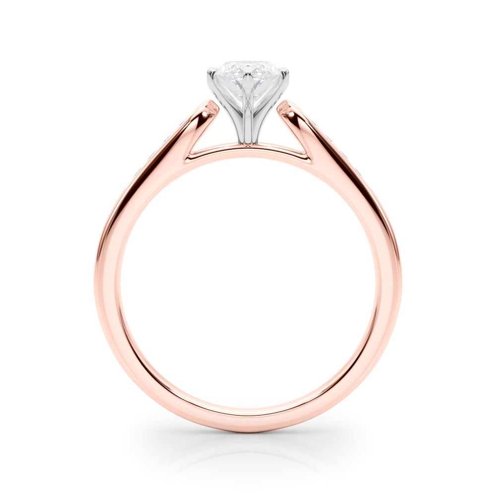 Artisan Channel-Set Round Diamond Engagement Ring — 9K/18K Gold & Platinum