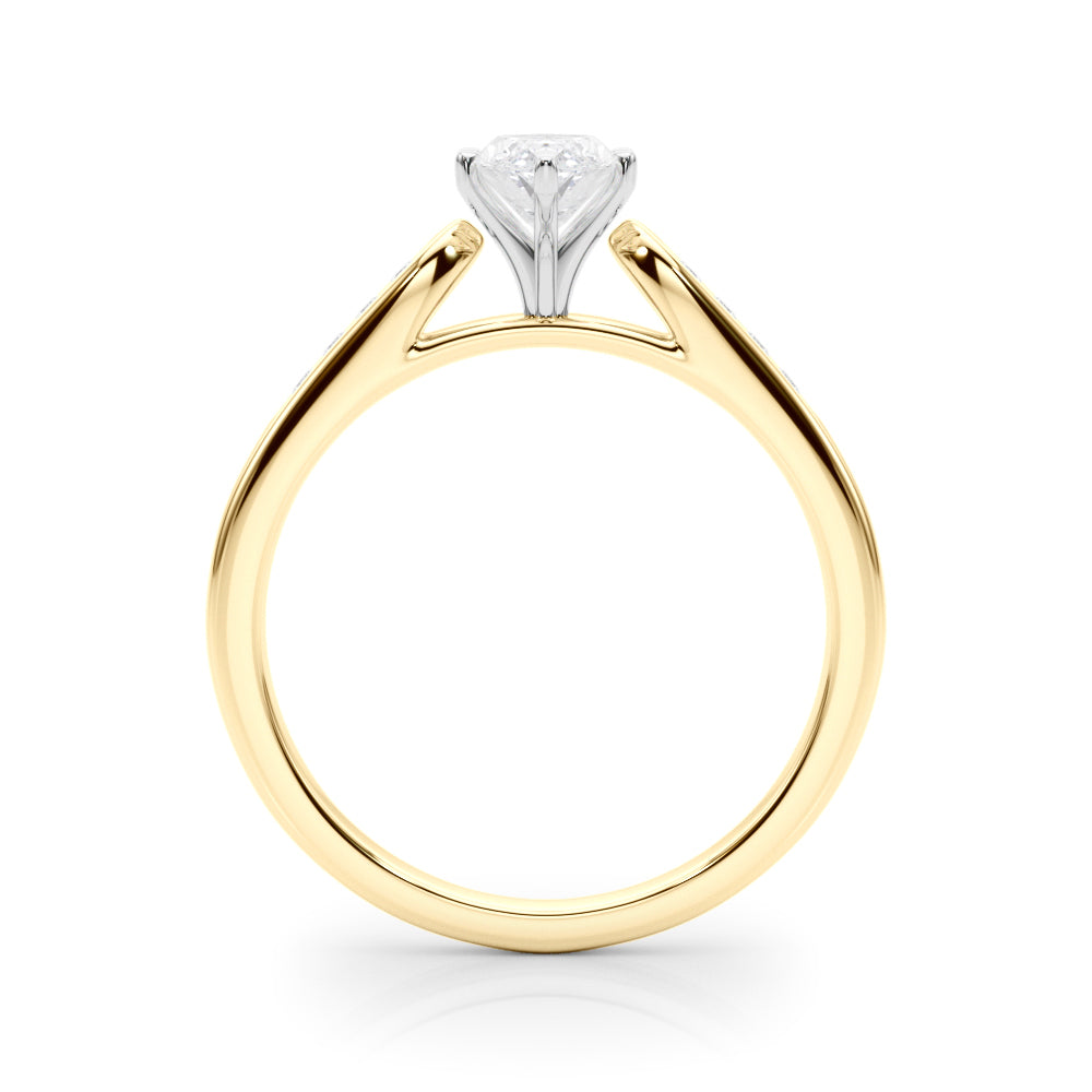 Artisan Channel-Set Round Diamond Engagement Ring — 9K/18K Gold & Platinum