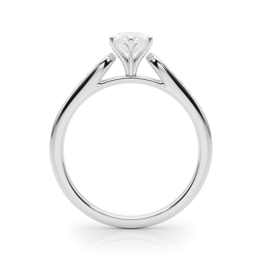 Artisan Channel-Set Round Diamond Engagement Ring — 9K/18K Gold & Platinum