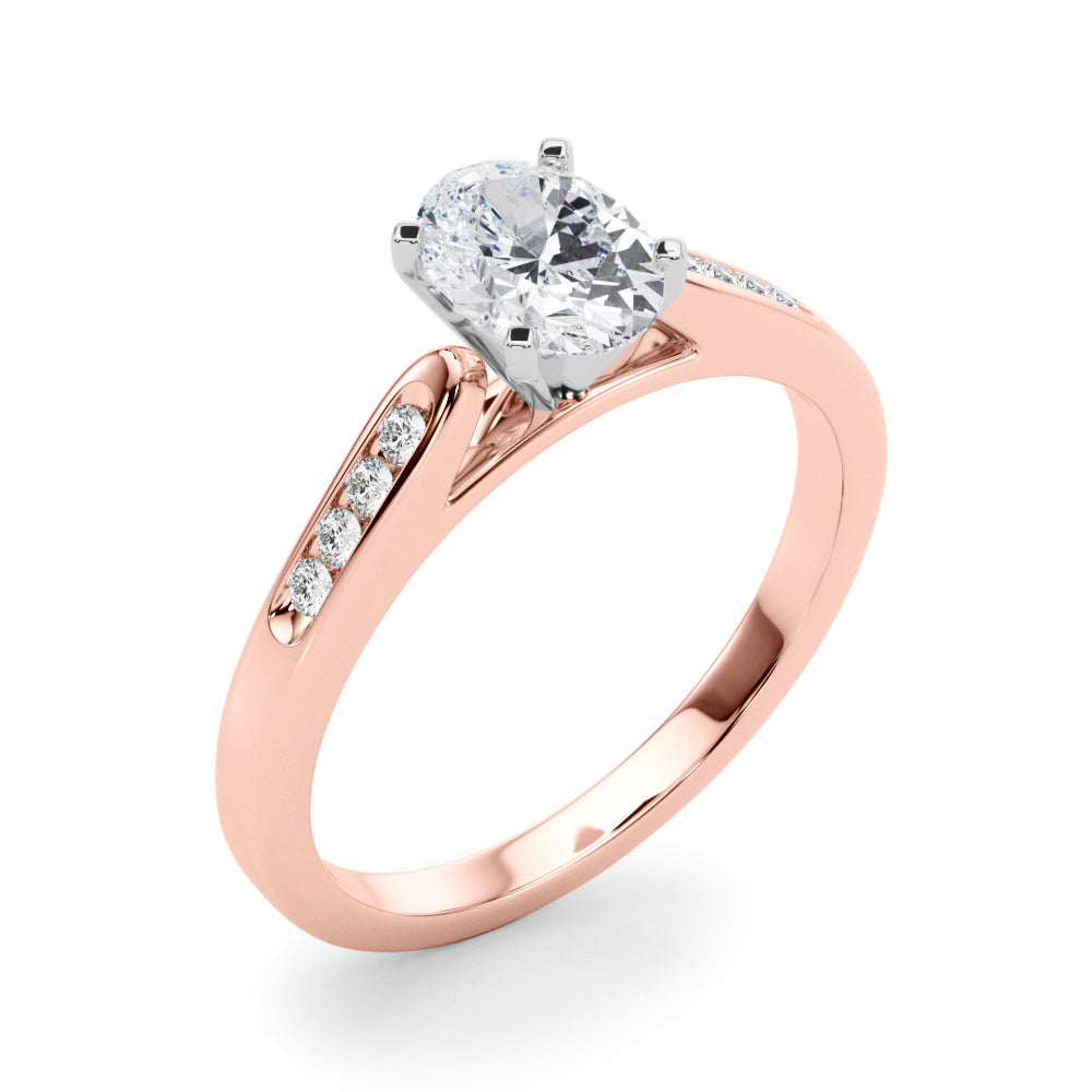 Artisan Channel-Set Round Diamond Engagement Ring — 9K/18K Gold & Platinum
