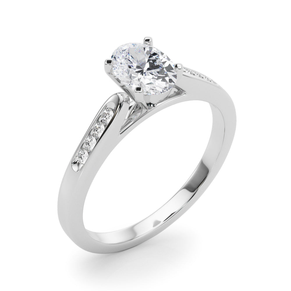 Artisan Channel-Set Round Diamond Engagement Ring — 9K/18K Gold & Platinum
