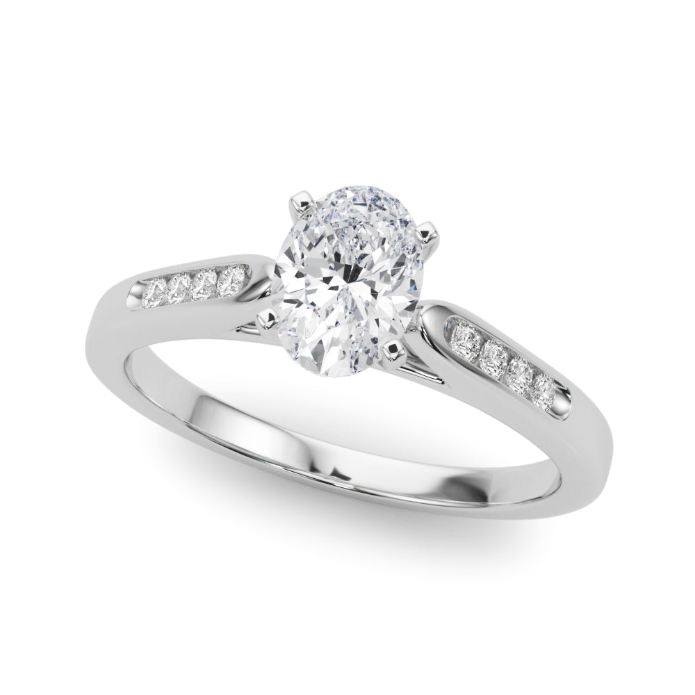 Artisan Channel-Set Round Diamond Engagement Ring — 9K/18K Gold & Platinum