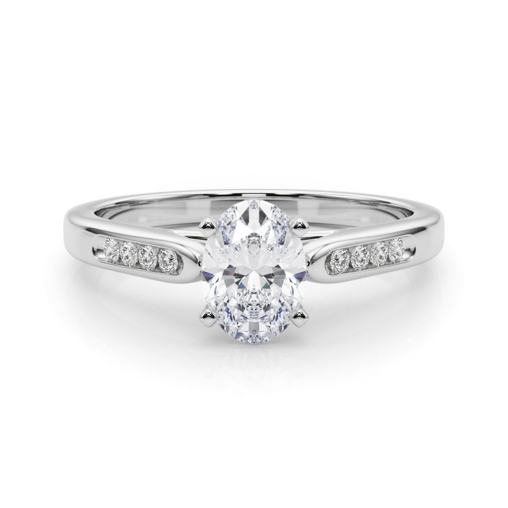 Artisan Channel-Set Round Diamond Engagement Ring — 9K/18K Gold & Platinum