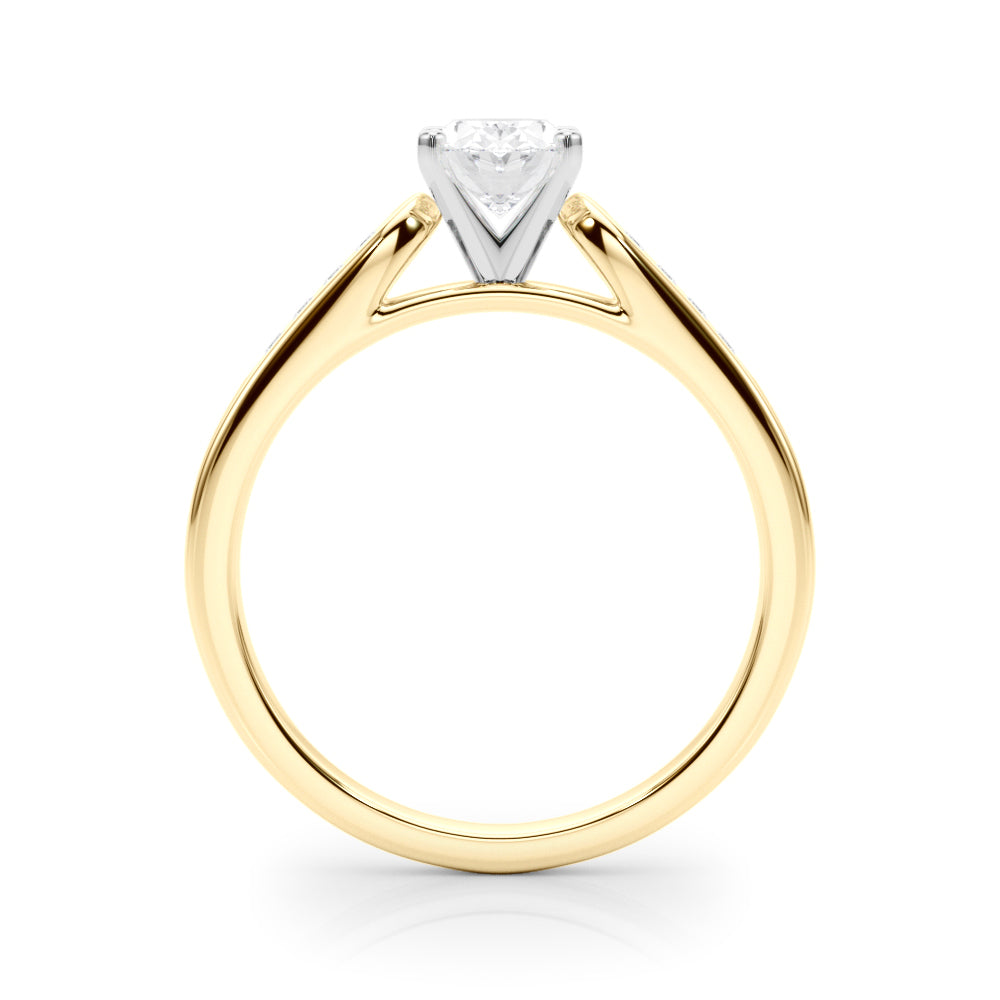 Artisan Channel-Set Round Diamond Engagement Ring — 9K/18K Gold & Platinum
