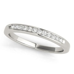 Channel Set Half Eternity Ring in Gold & Platinum
