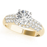Bespoke Pave Round Diamond Engagement Ring — 9K/18K Gold & Platinum