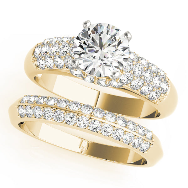 Bespoke Pave Round Diamond Engagement Ring — 9K/18K Gold & Platinum