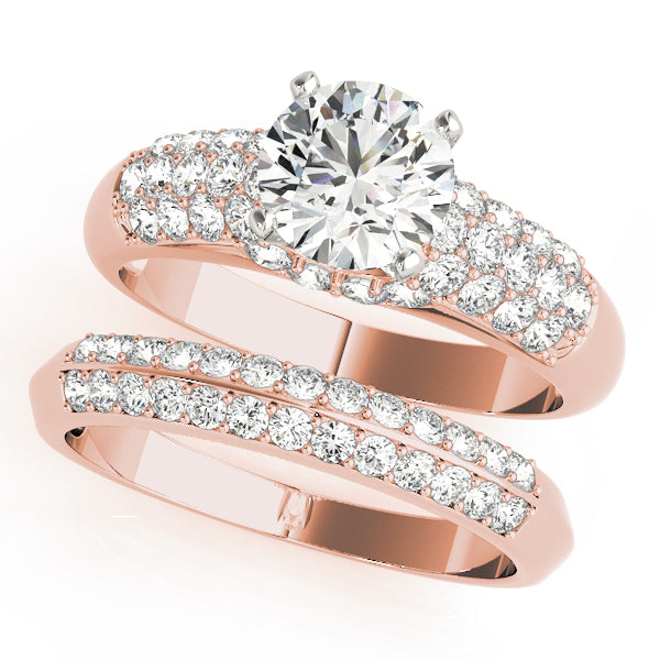 Bespoke Pave Round Diamond Engagement Ring — 9K/18K Gold & Platinum