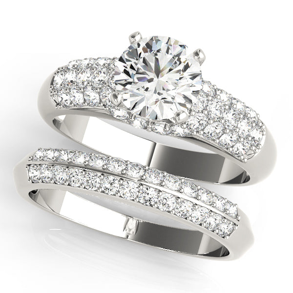 Bespoke Pave Round Diamond Engagement Ring — 9K/18K Gold & Platinum