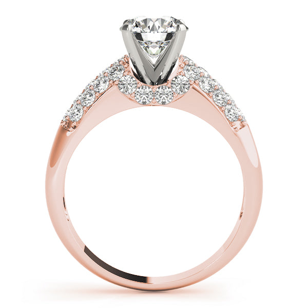 Bespoke Pave Round Diamond Engagement Ring — 9K/18K Gold & Platinum