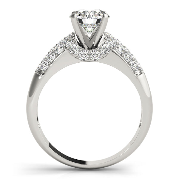 Bespoke Pave Round Diamond Engagement Ring — 9K/18K Gold & Platinum