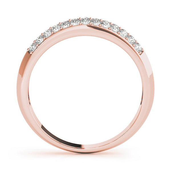 Multirow Pavã© Half Eternity Ring in Gold & Platinum