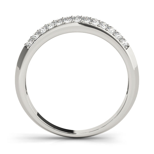 Multirow Pavã© Half Eternity Ring in Gold & Platinum