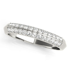 Multirow Pavã© Half Eternity Ring in Gold & Platinum