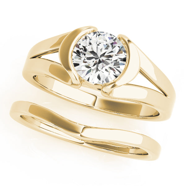 Regal Solitaires Any Shape Round Diamond Engagement Ring — 9K/18K Gold & Platinum